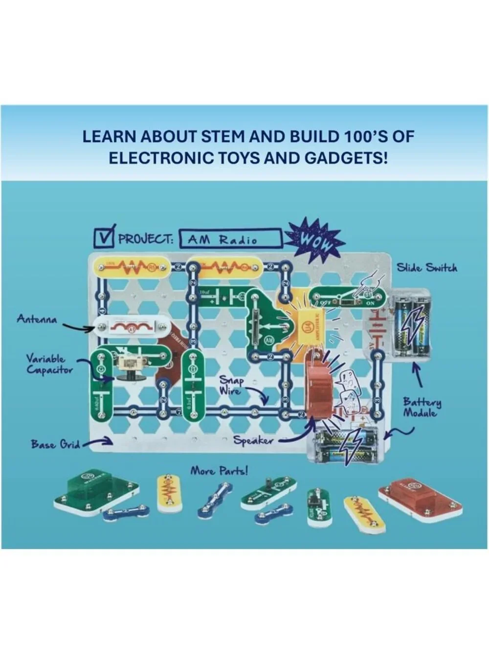 Electronics Exploration Kit for Kids | 300+ Projects | STEM Learning Toy 8